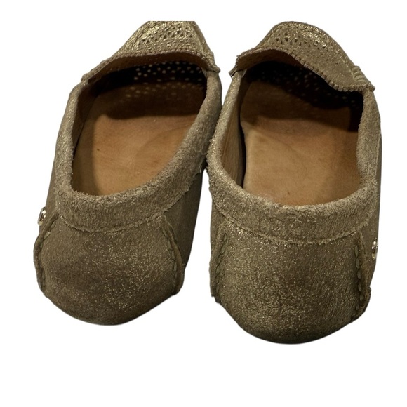 UGG Clair Metallic Driving Shoe Loafer Womens Sz6.5 Cut Out Slip On Flats - Picture 4 of 13